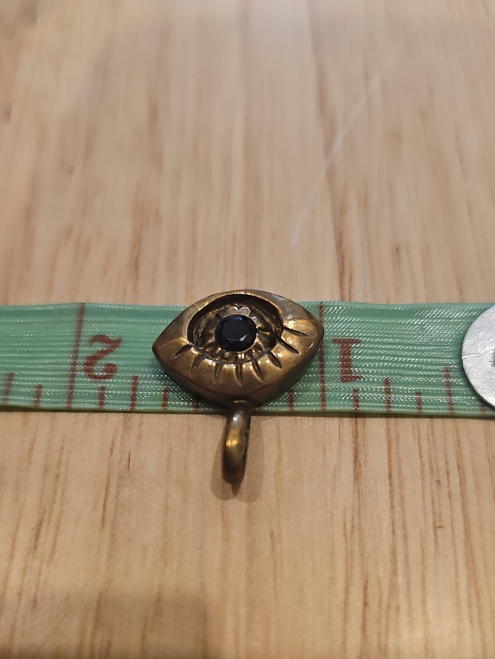 Gorgeous solid brass Third Eye / All-Seeing Eye protective talisman pendant - Picture 9 of 9
